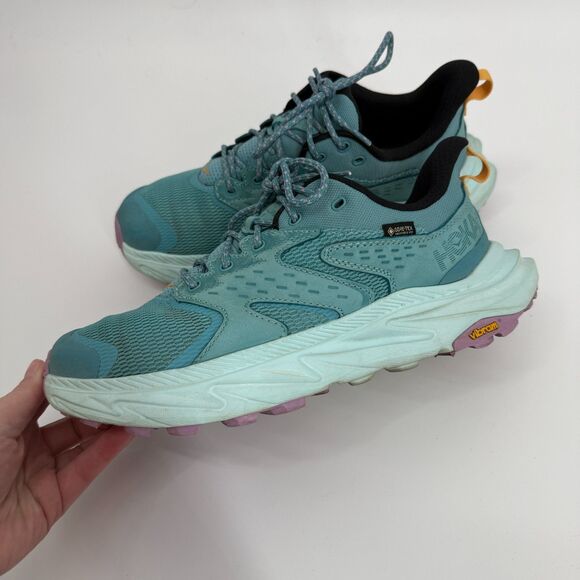 Hoka One One Anacapa 2 Low GTX Gore-Tex Women 9 B Waterproof Hiking Teal 1142830 - Picture 2 of 12
